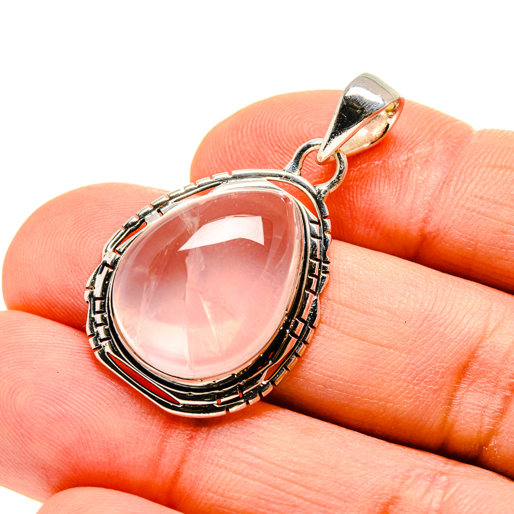 Rose Quartz Pendants handcrafted by Anasilvercos - PD753940