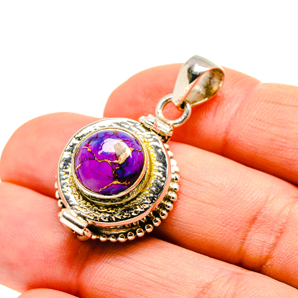 Purple Copper Composite Turquoise Pendants handcrafted by Anasilvercos - PD753943