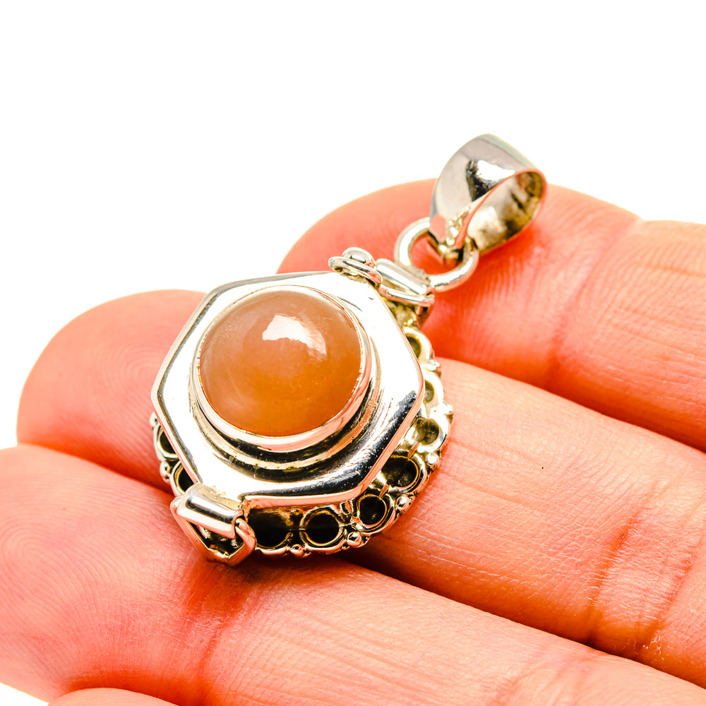 Peach Moonstone Pendants handcrafted by Anasilvercos - PD753947