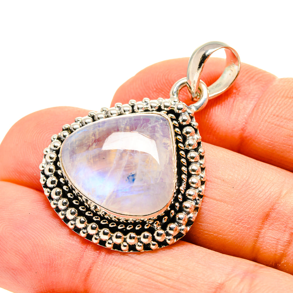Rainbow Moonstone Pendants handcrafted by Anasilvercos - PD753954