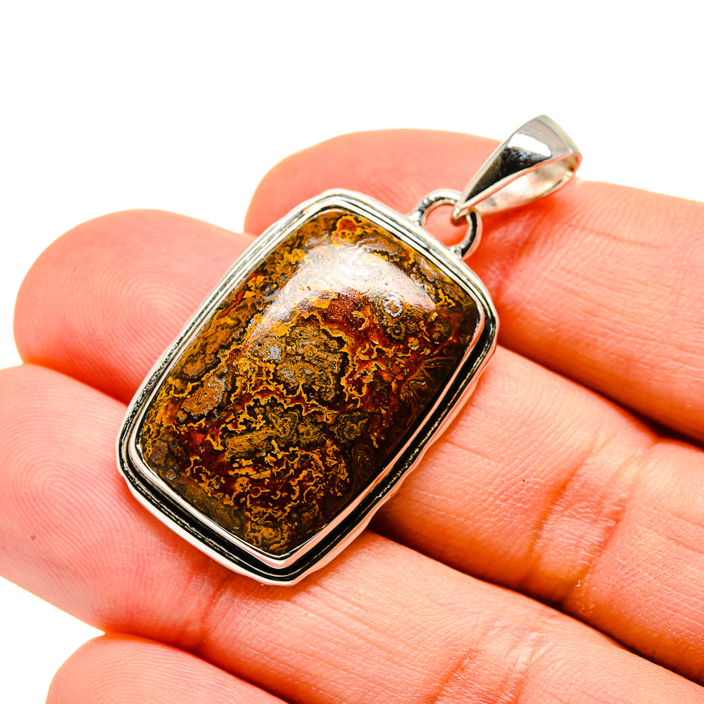Moroccan Agate Pendants handcrafted by Anasilvercos - PD754006