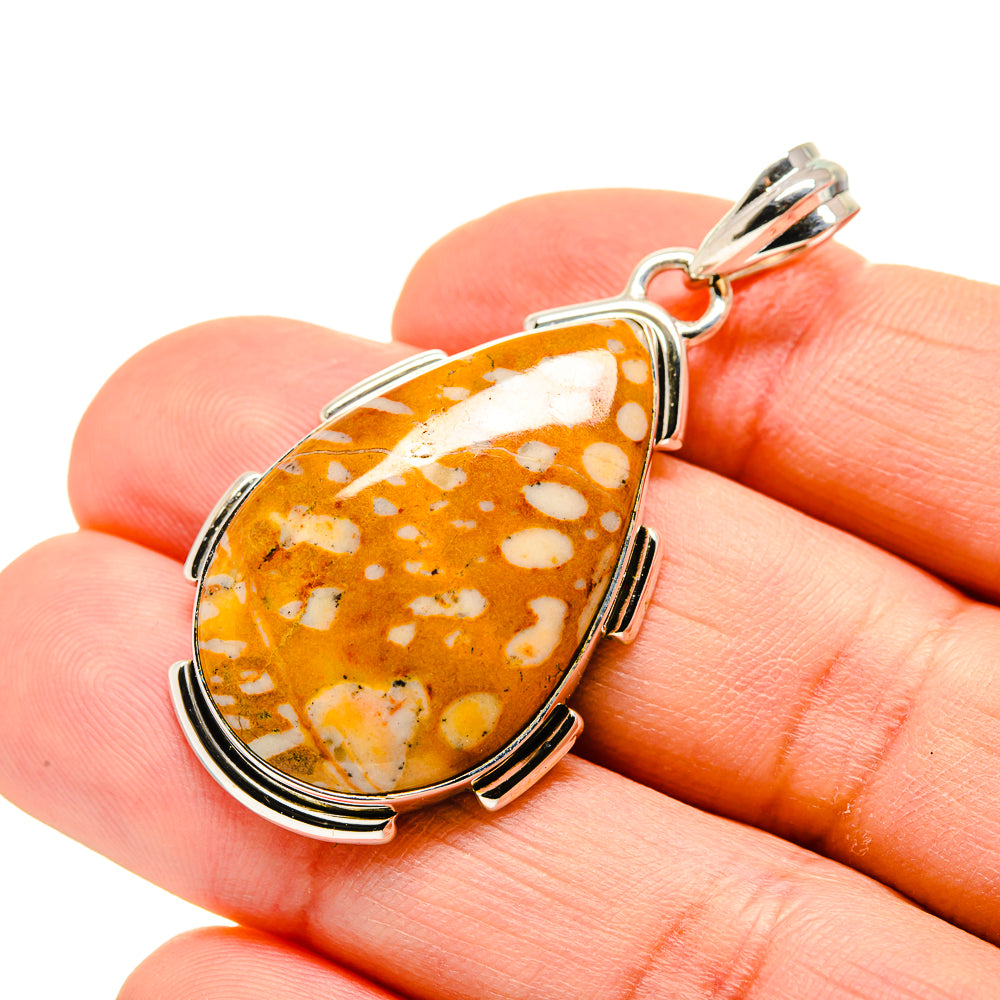 Peanut Wood Jasper Pendants handcrafted by Anasilvercos - PD754018