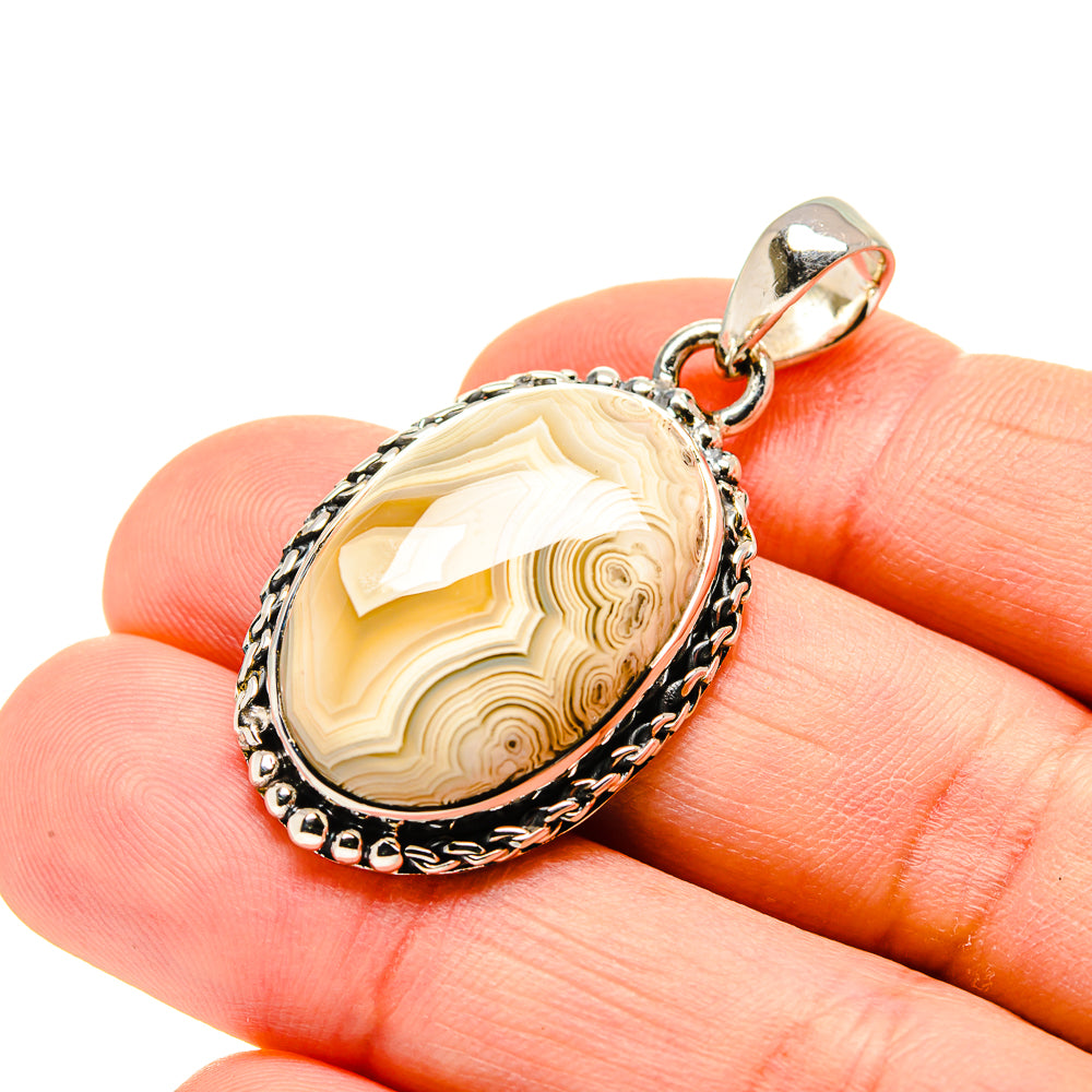 Laguna Lace Agate Pendants handcrafted by Anasilvercos - PD754027