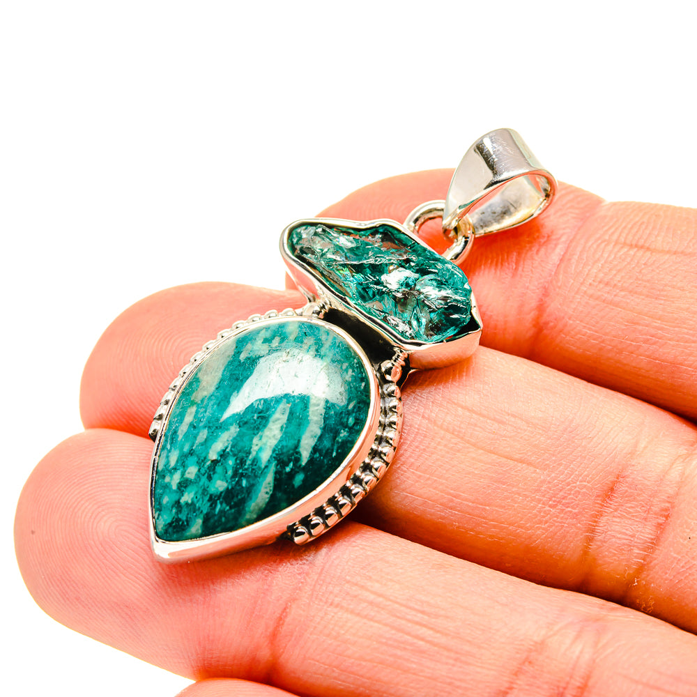 Amazonite Pendants handcrafted by Anasilvercos - PD754033