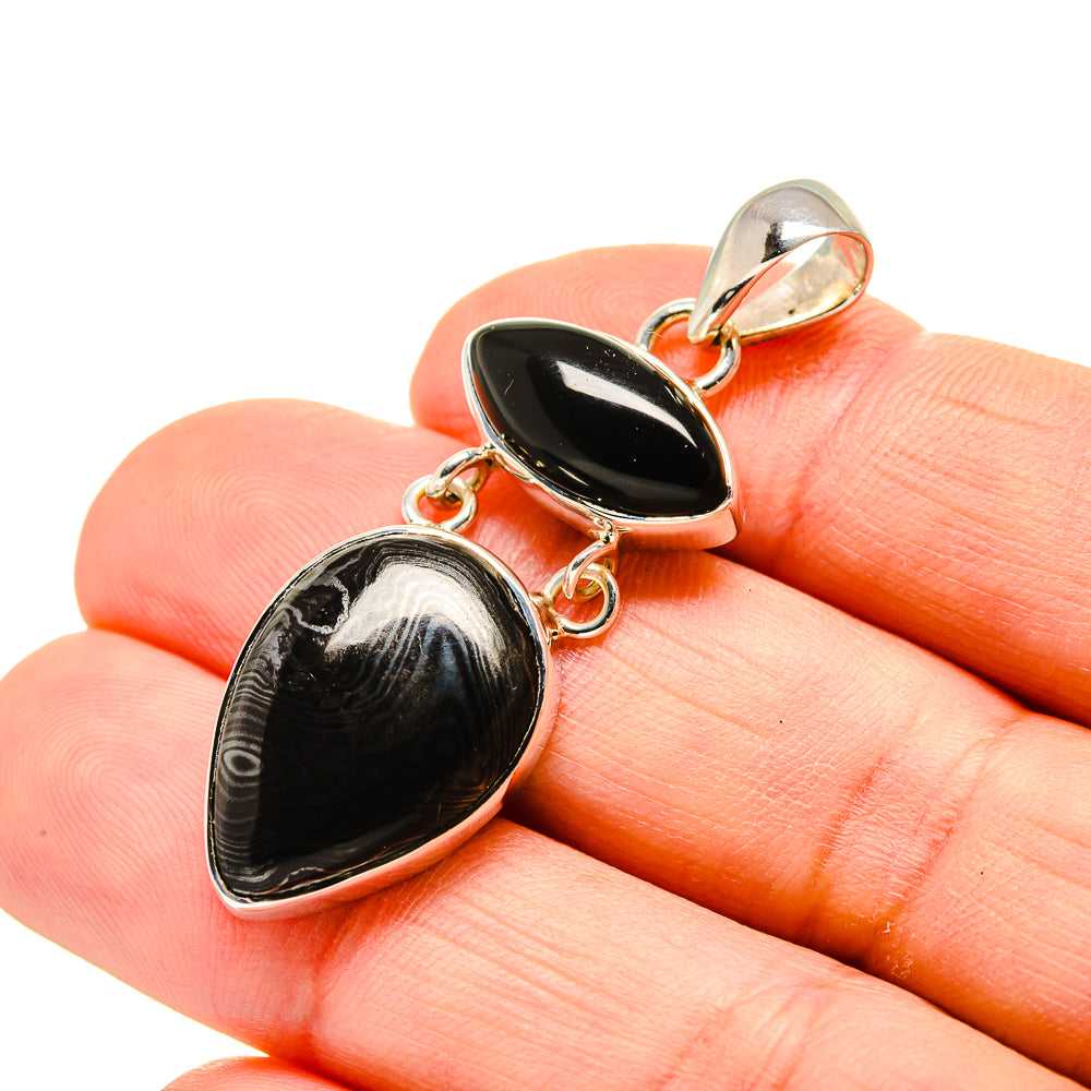 Psilomelane Pendants handcrafted by Anasilvercos - PD754058