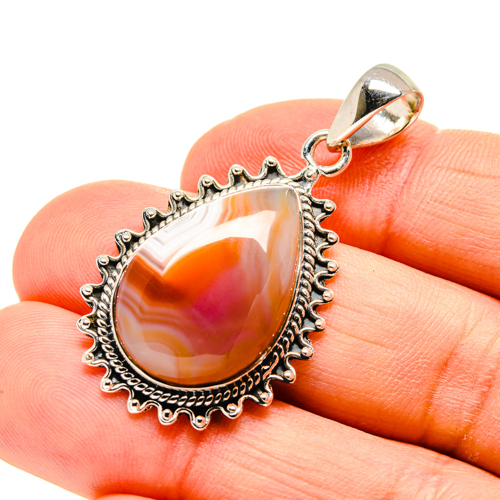 Botswana Agate Pendants handcrafted by Anasilvercos - PD754069