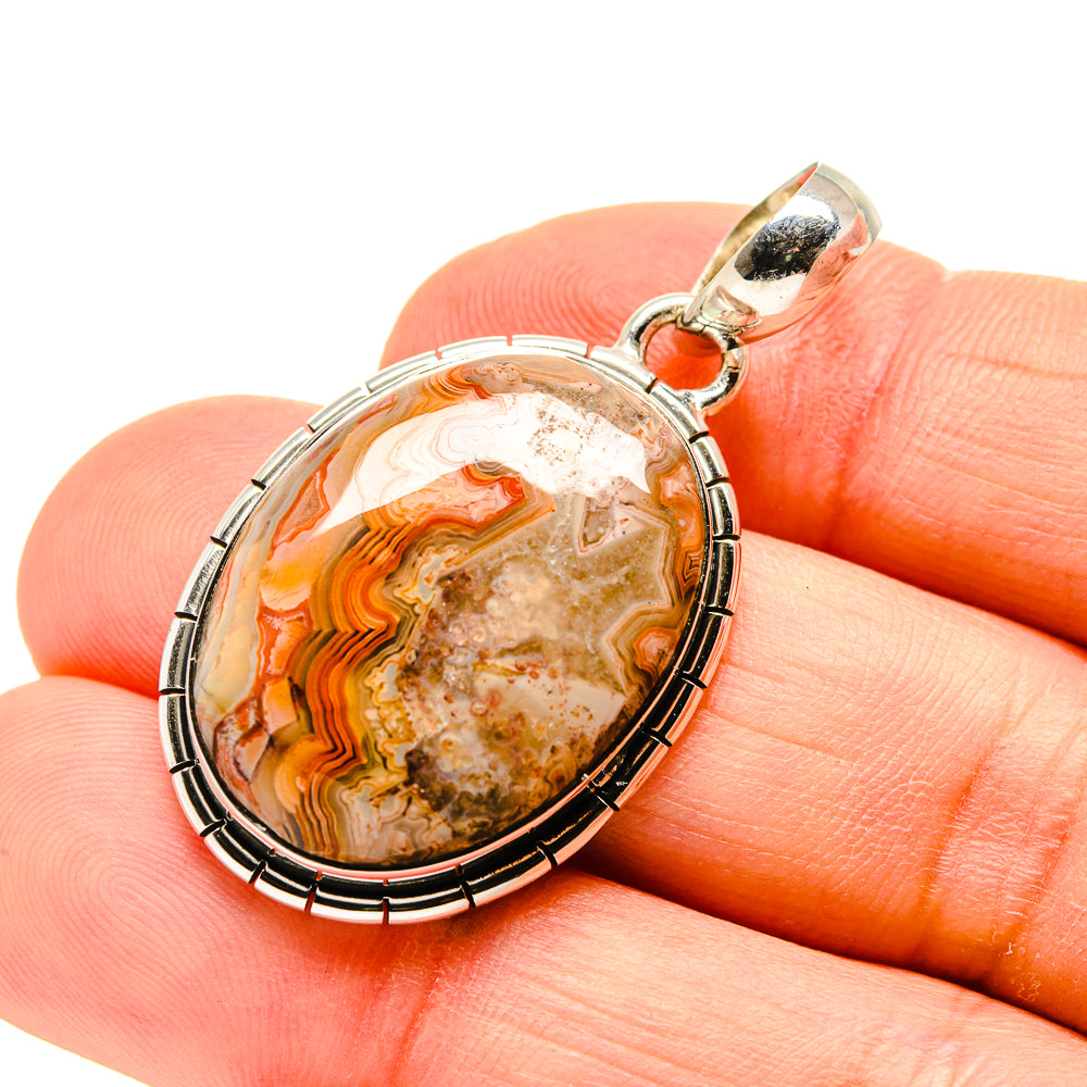 Laguna Lace Agate Pendants handcrafted by Anasilvercos - PD754070