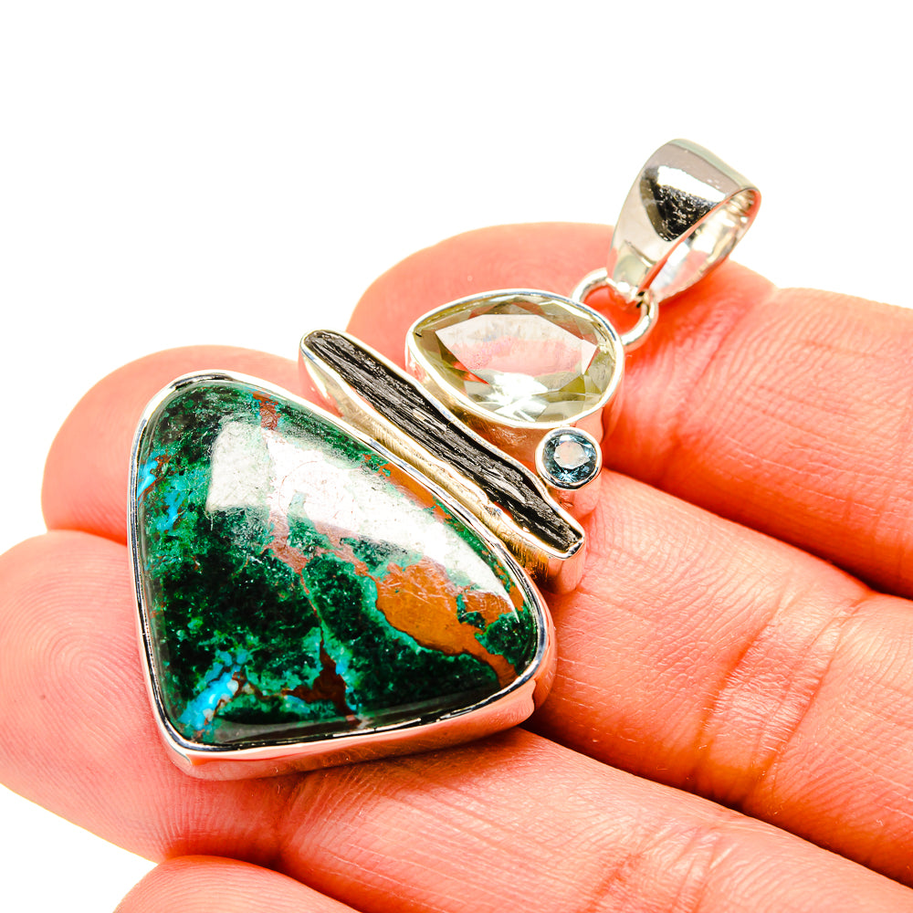 Chrysocolla Pendants handcrafted by Anasilvercos - PD754098