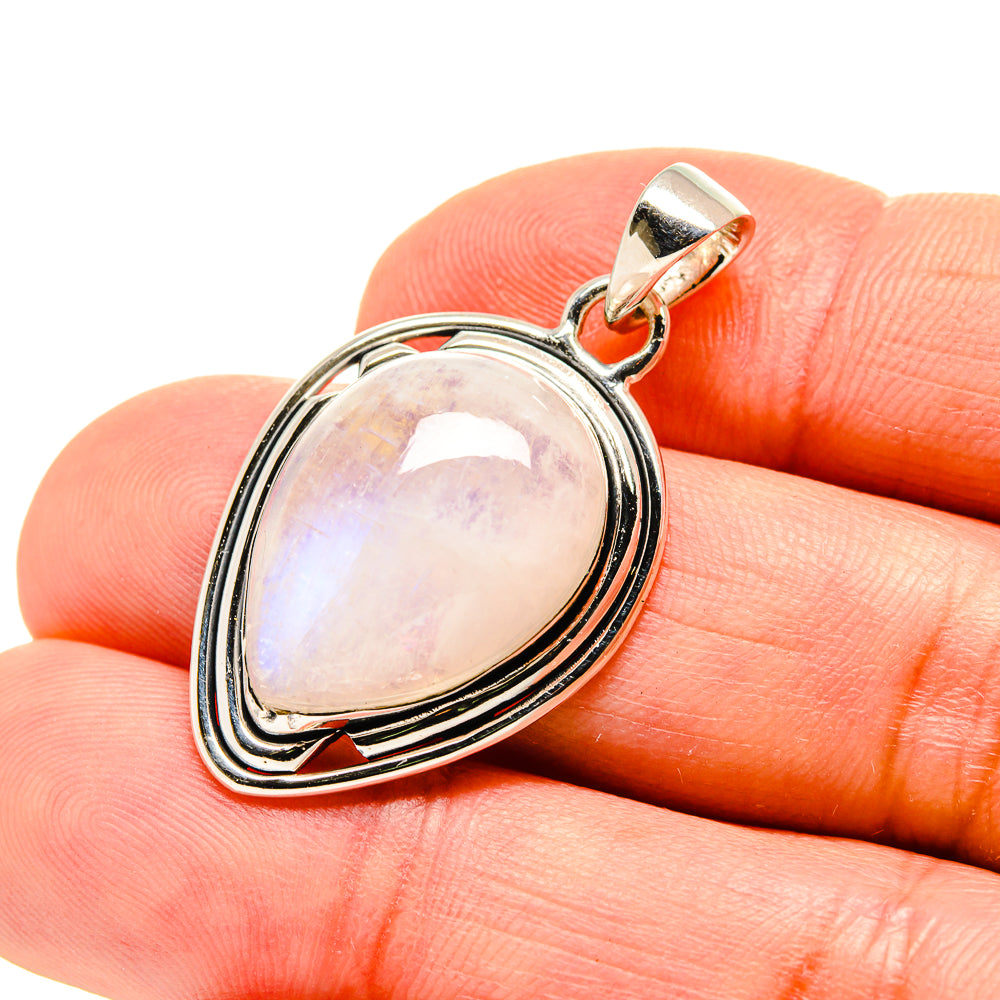 Rainbow Moonstone Pendants handcrafted by Anasilvercos - PD754117