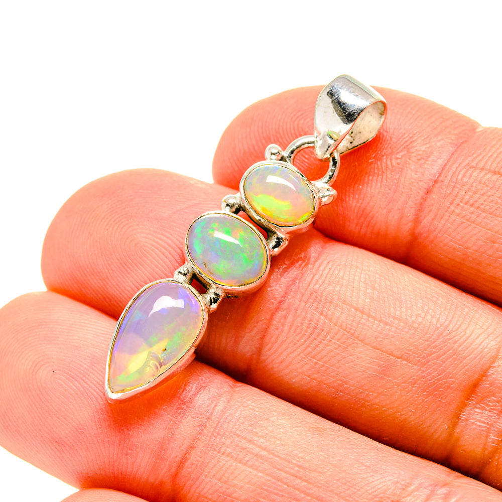 Ethiopian Opal Pendants handcrafted by Anasilvercos - PD754131