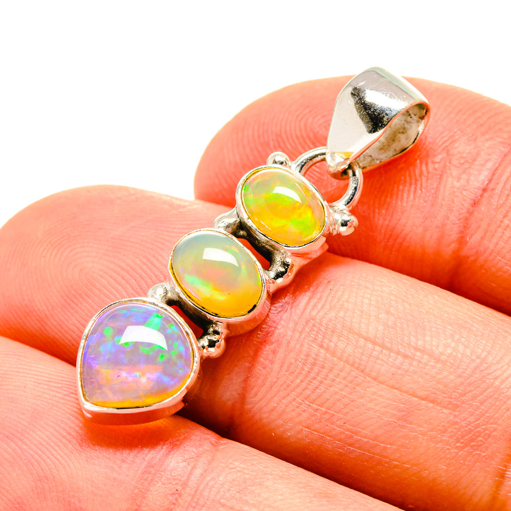 Ethiopian Opal Pendants handcrafted by Anasilvercos - PD754134