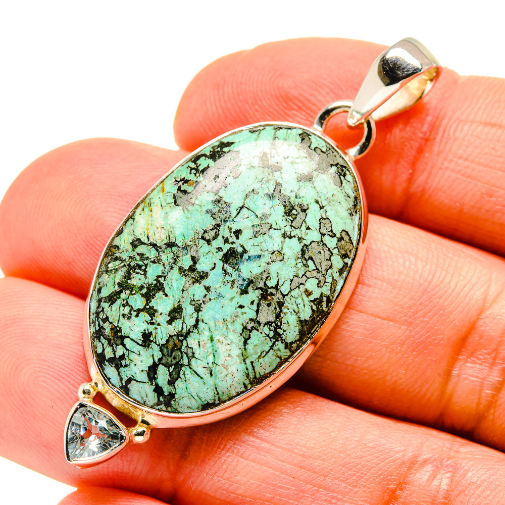 Tibetan Turquoise Pendants handcrafted by Anasilvercos - PD754139