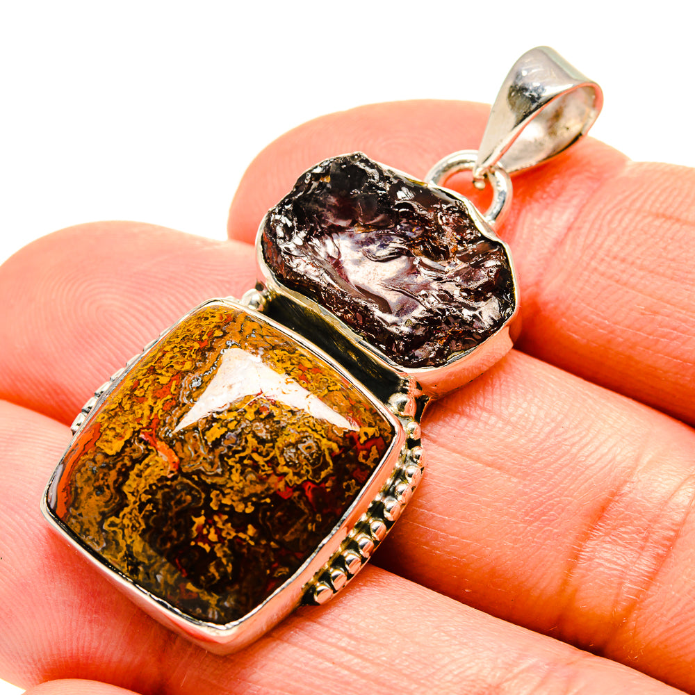 Moroccan Agate Pendants handcrafted by Anasilvercos - PD754143