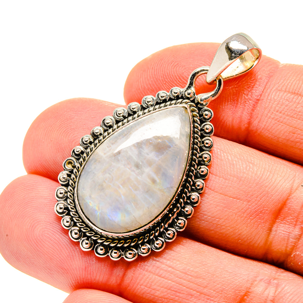 Rainbow Moonstone Pendants handcrafted by Anasilvercos - PD754161
