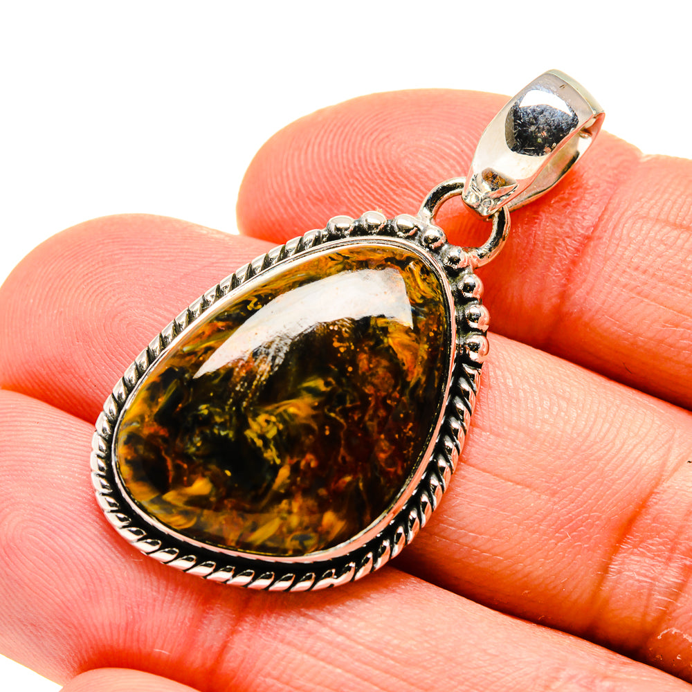 Golden Pietersite Pendants handcrafted by Anasilvercos - PD754177