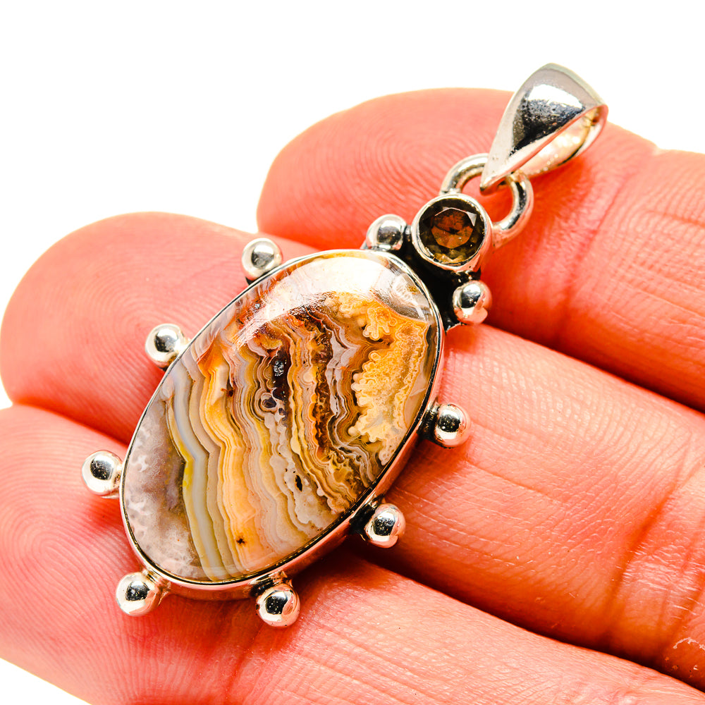 Laguna Lace Agate Pendants handcrafted by Anasilvercos - PD754211
