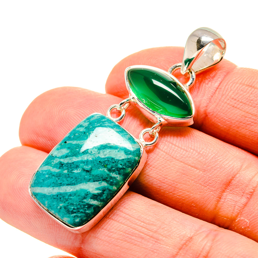 Amazonite Pendants handcrafted by Anasilvercos - PD754253