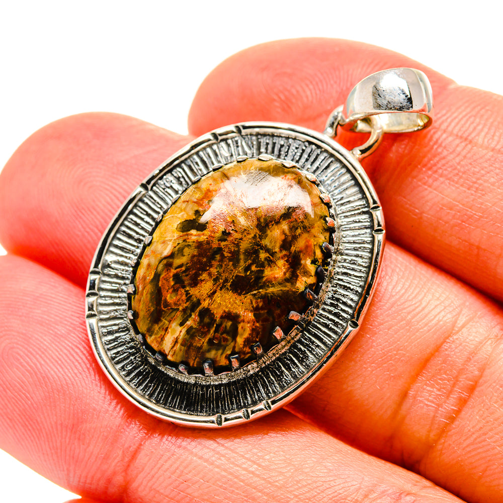 Petrified Wood Pendants handcrafted by Anasilvercos - PD754295