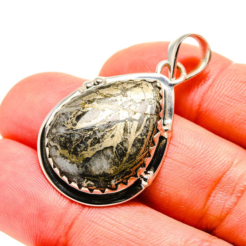 Pyrite Agate Pendants handcrafted by Anasilvercos - PD754299