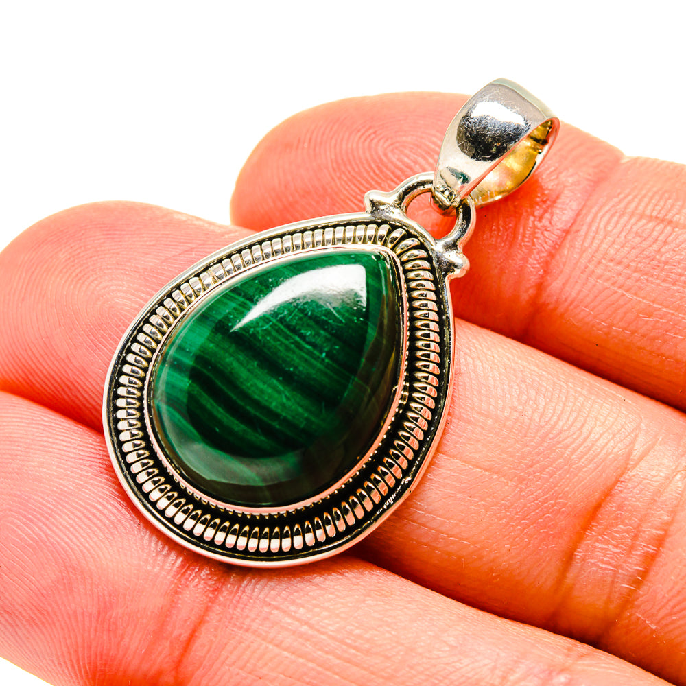 Malachite Pendants handcrafted by Anasilvercos - PD754314