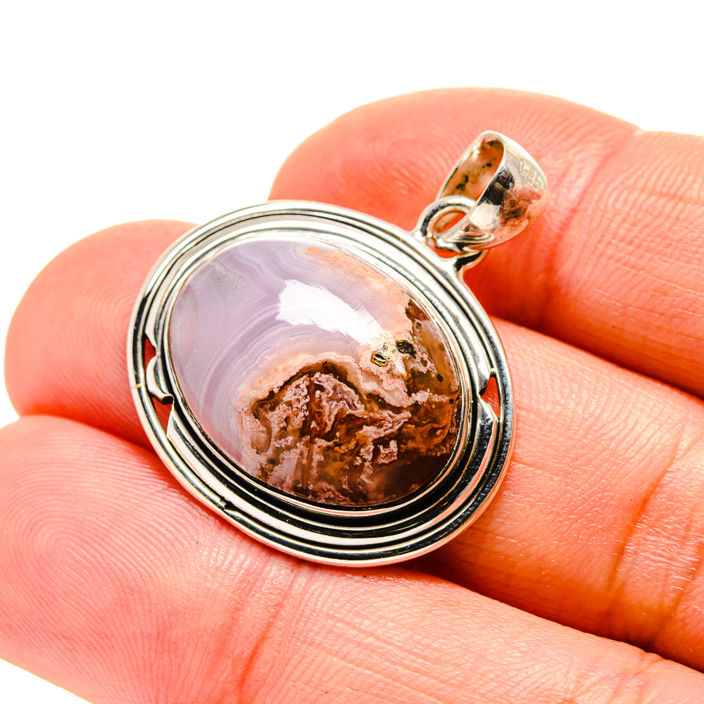 Plume Agate Pendants handcrafted by Anasilvercos - PD754316