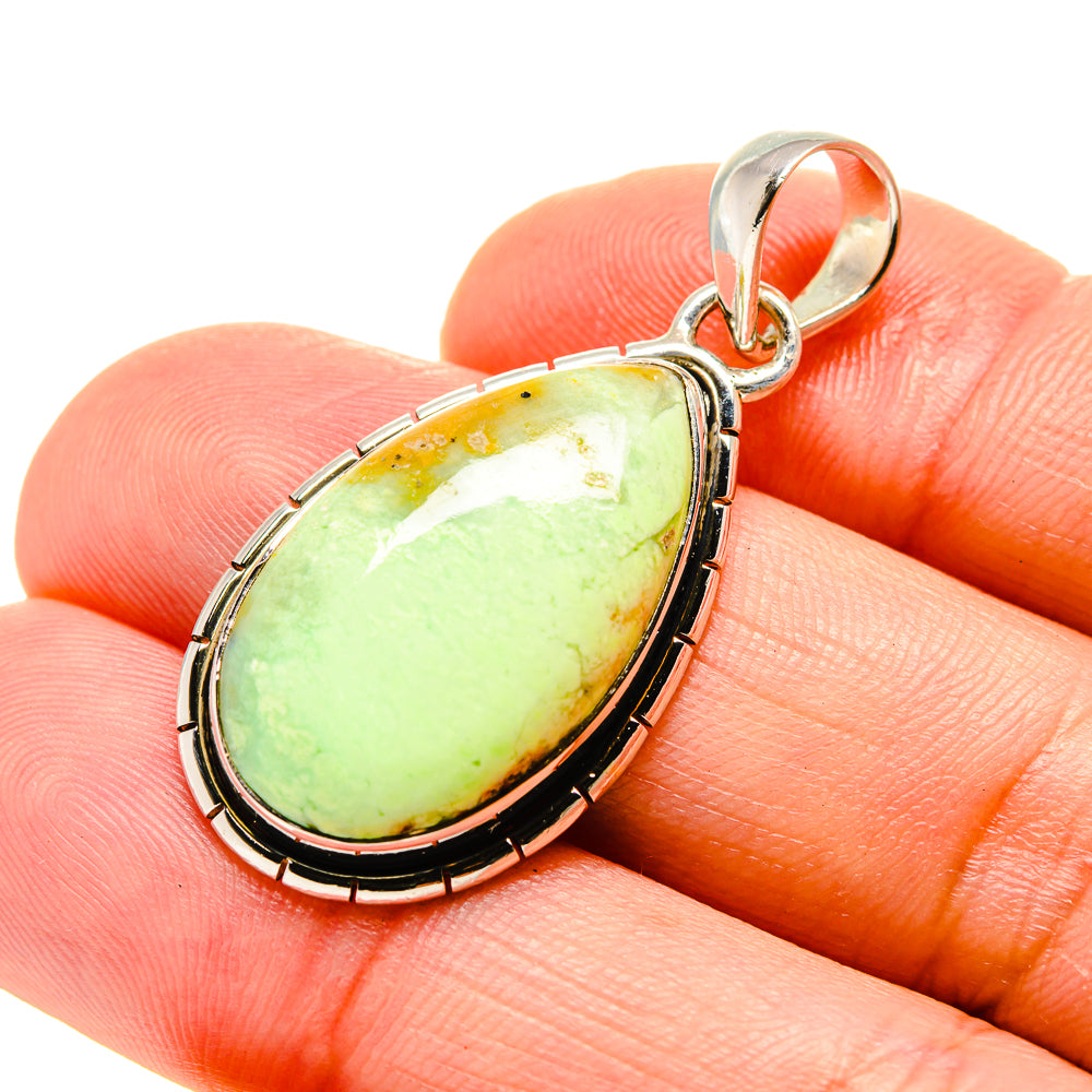 Lemon Chrysoprase Pendants handcrafted by Anasilvercos - PD754323