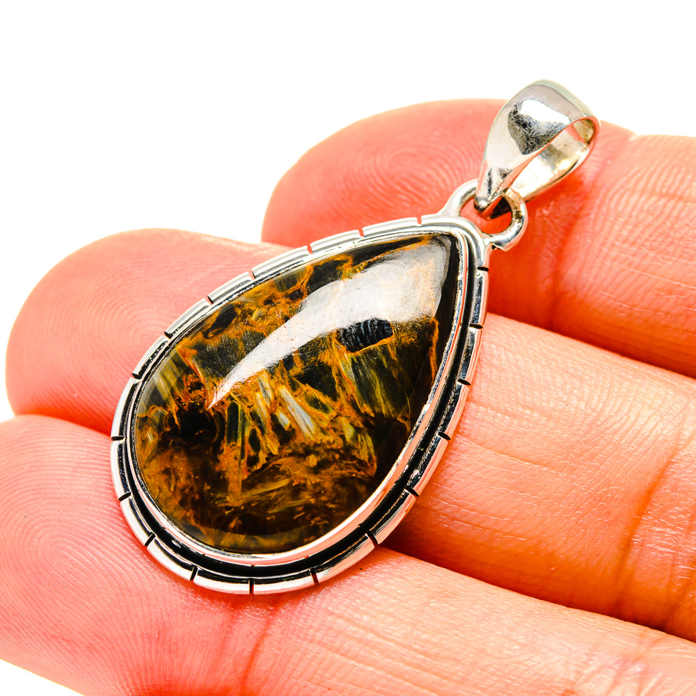 Golden Pietersite Pendants handcrafted by Anasilvercos - PD754340