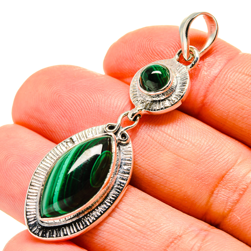 Malachite Pendants handcrafted by Anasilvercos - PD754380