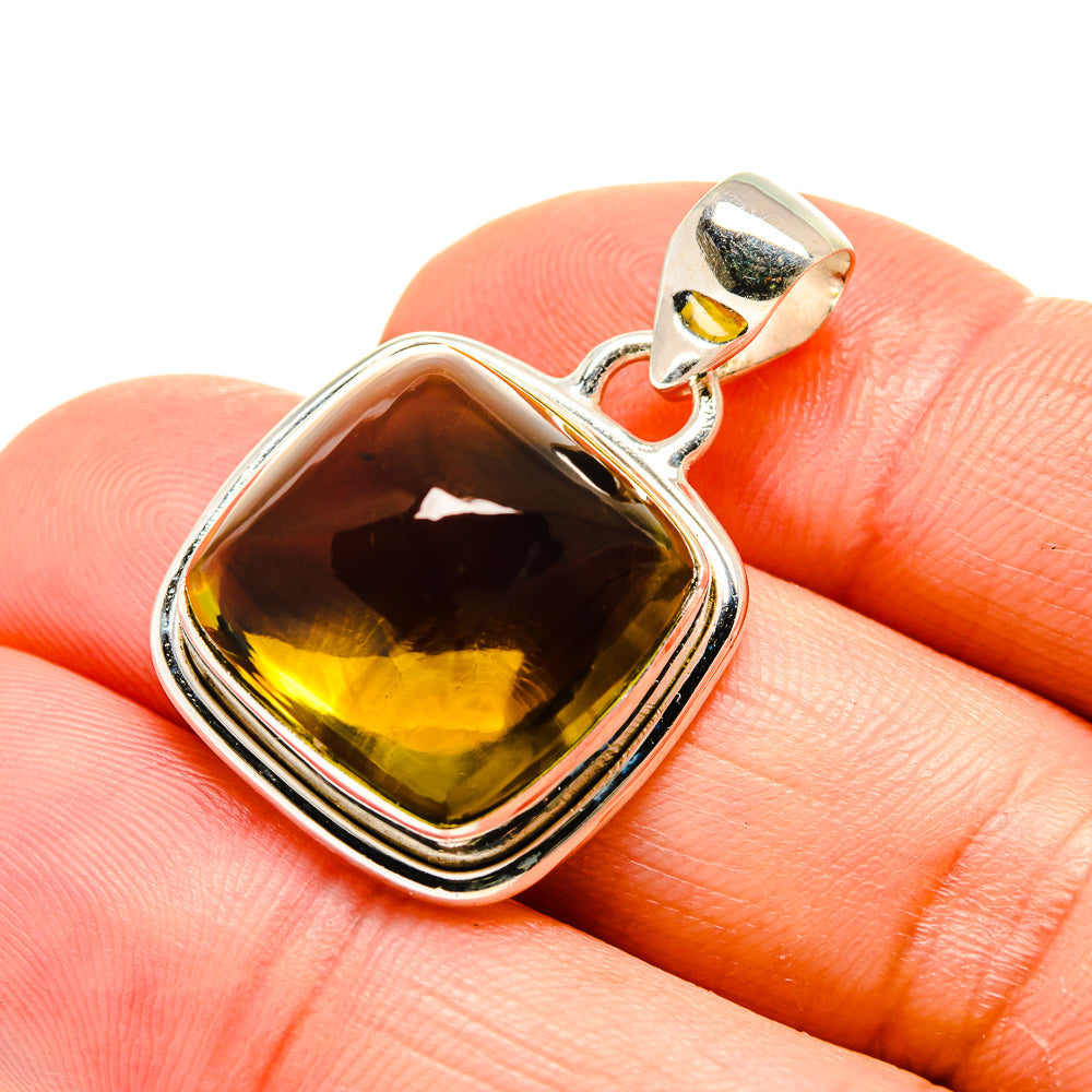 Olive Quartz Pendants handcrafted by Anasilvercos - PD754392