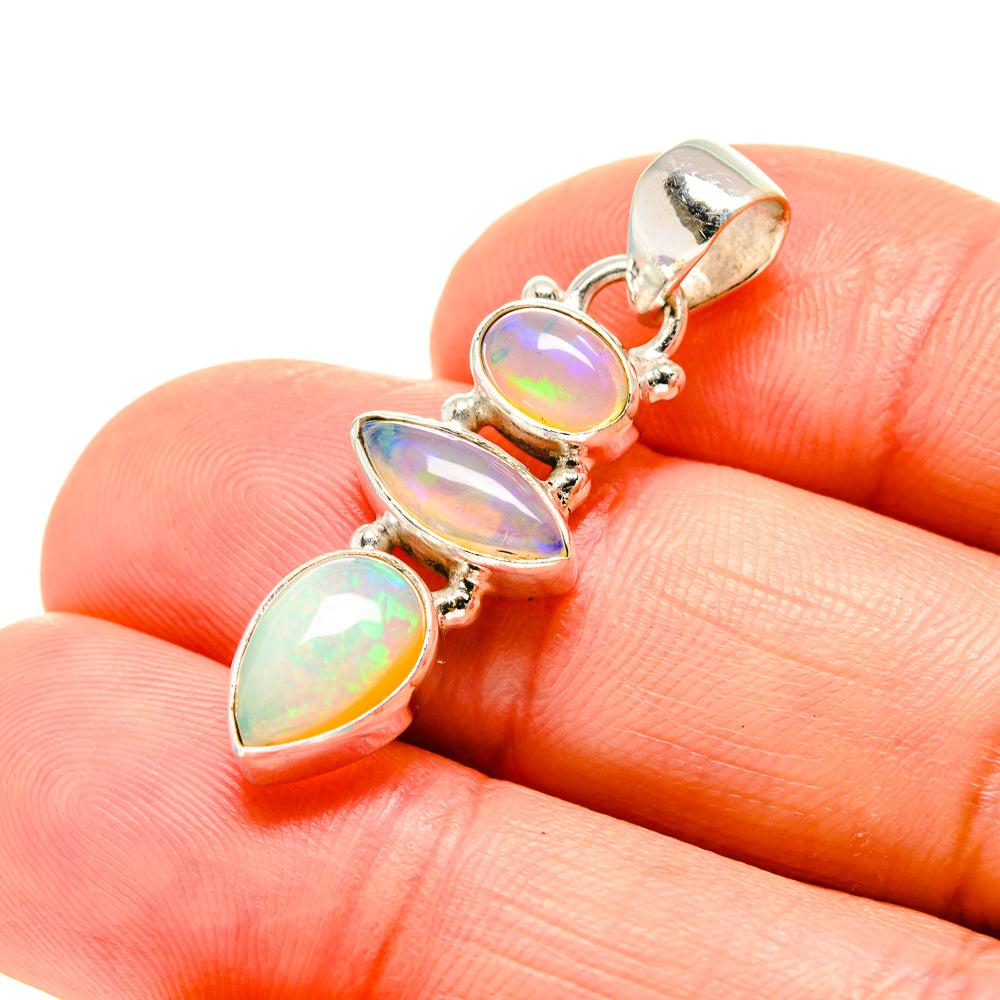 Ethiopian Opal Pendants handcrafted by Anasilvercos - PD754404