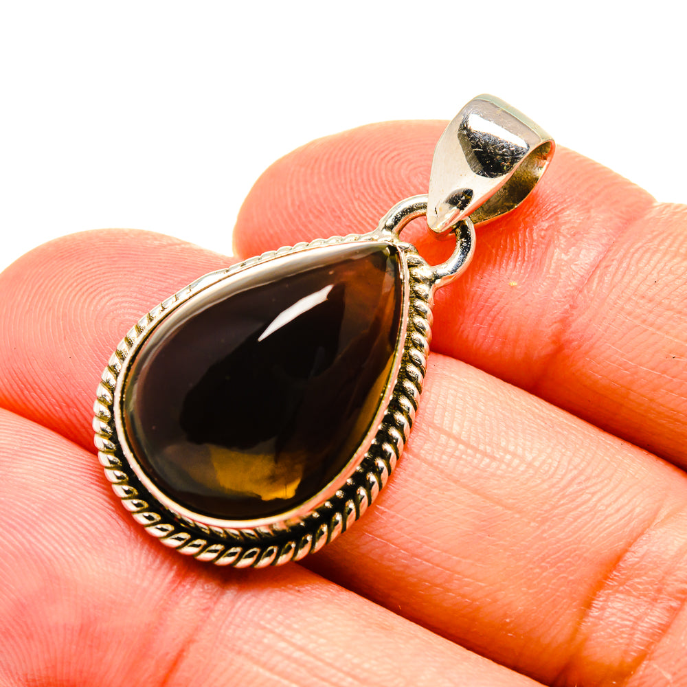 Green Tourmaline Pendants handcrafted by Anasilvercos - PD754414