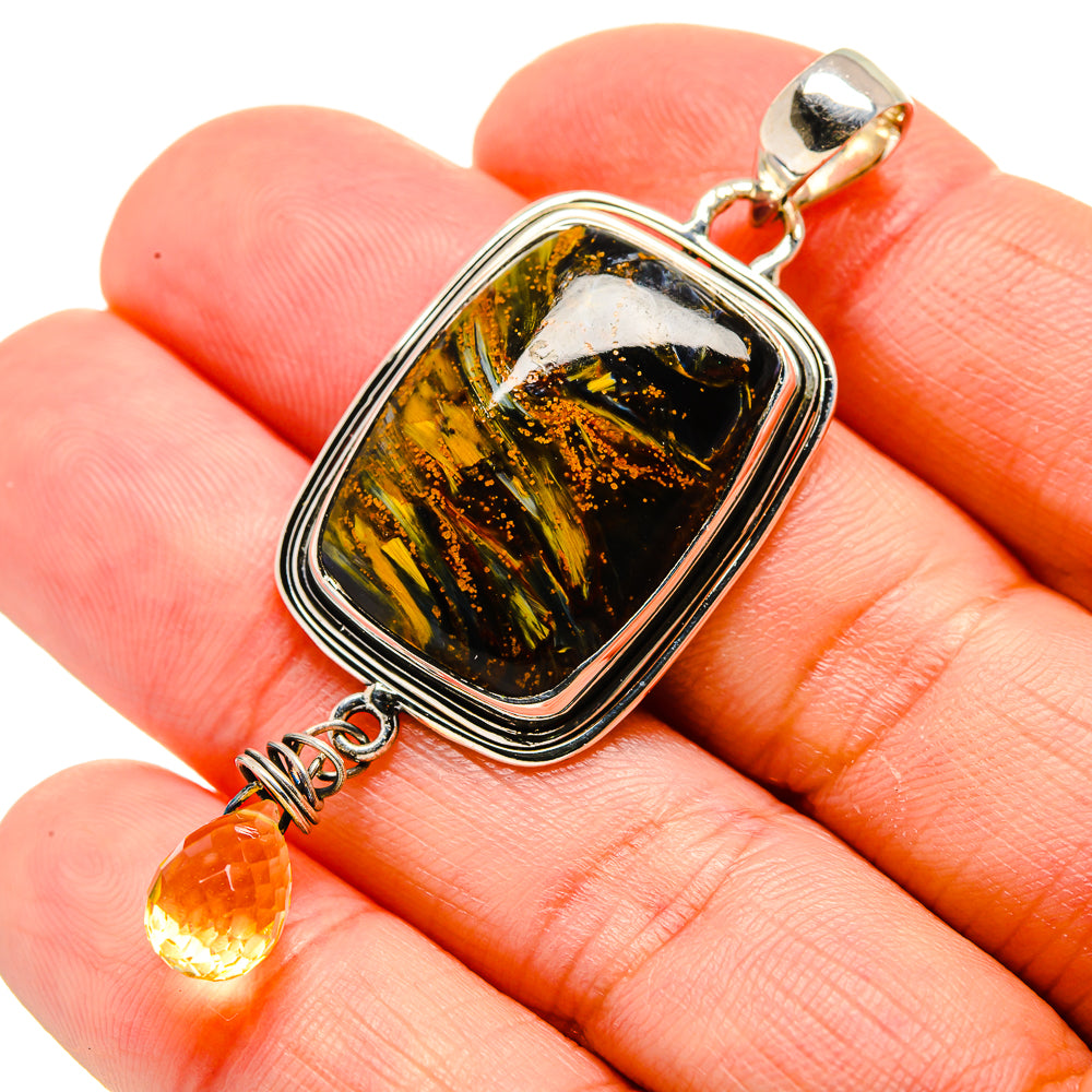 Golden Pietersite Pendants handcrafted by Anasilvercos - PD754418