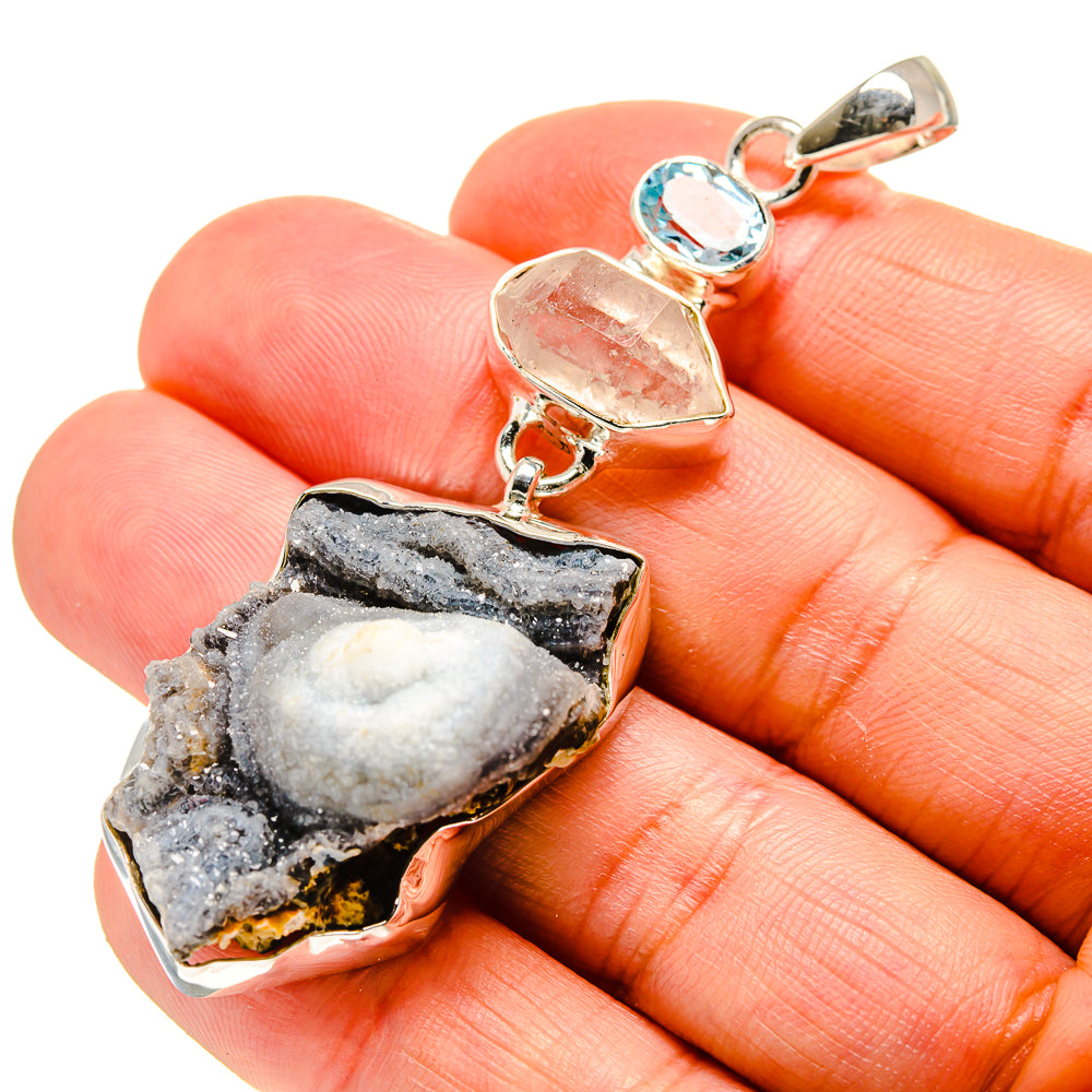 Desert Druzy Pendants handcrafted by Anasilvercos - PD754427