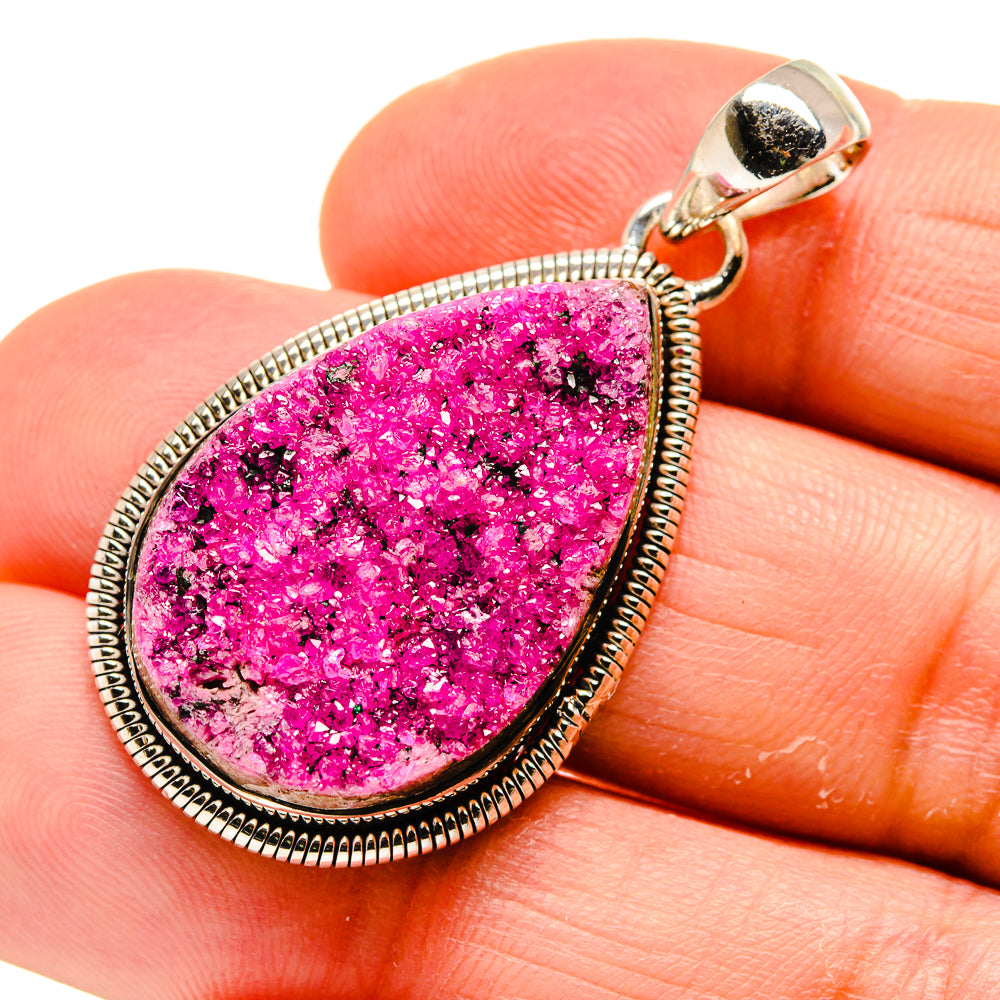 Cobalto Calcite Druzy Pendants handcrafted by Anasilvercos - PD754464
