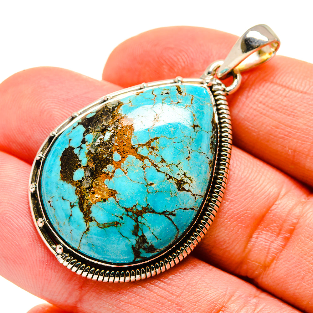 Tibetan Turquoise Pendants handcrafted by Anasilvercos - PD754475