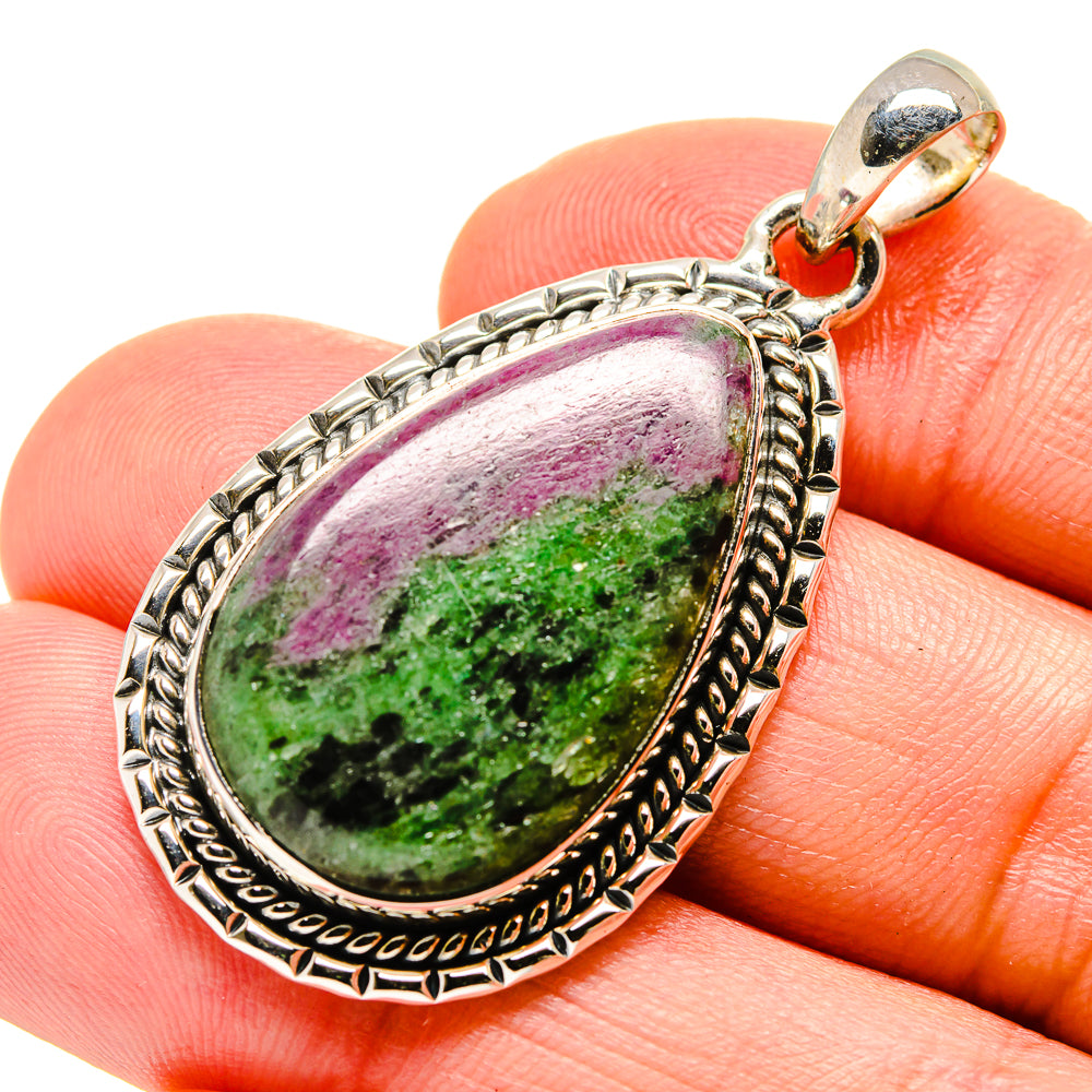 Ruby Zoisite Pendants handcrafted by Anasilvercos - PD754478