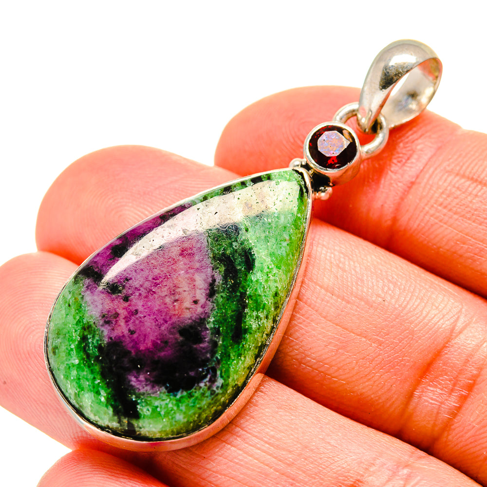 Ruby Zoisite Pendants handcrafted by Anasilvercos - PD754482