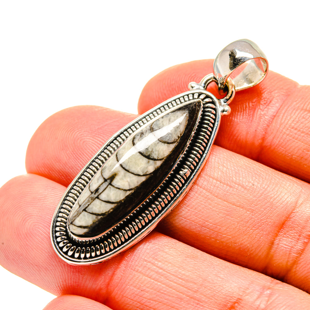 Orthoceras Fossil Pendants handcrafted by Anasilvercos - PD754486