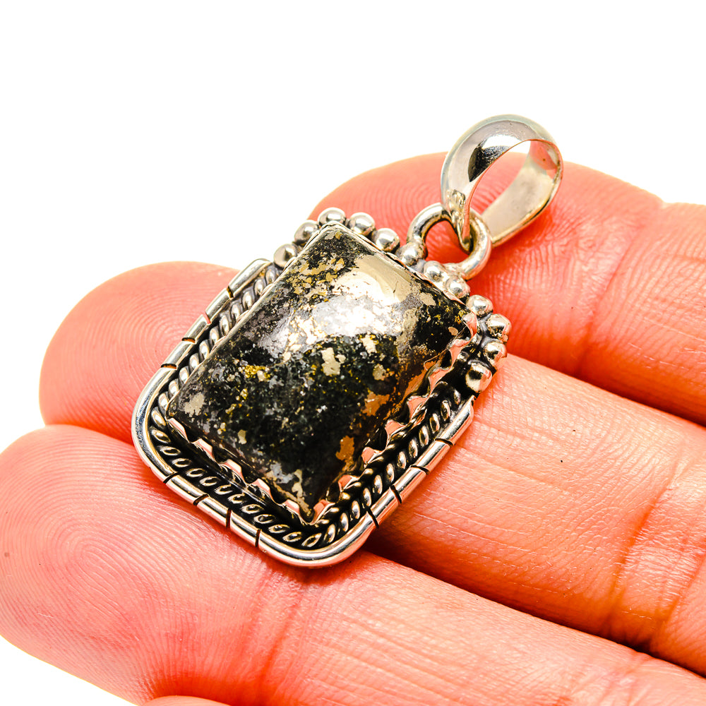 Pyrite Agate Pendants handcrafted by Anasilvercos - PD754493