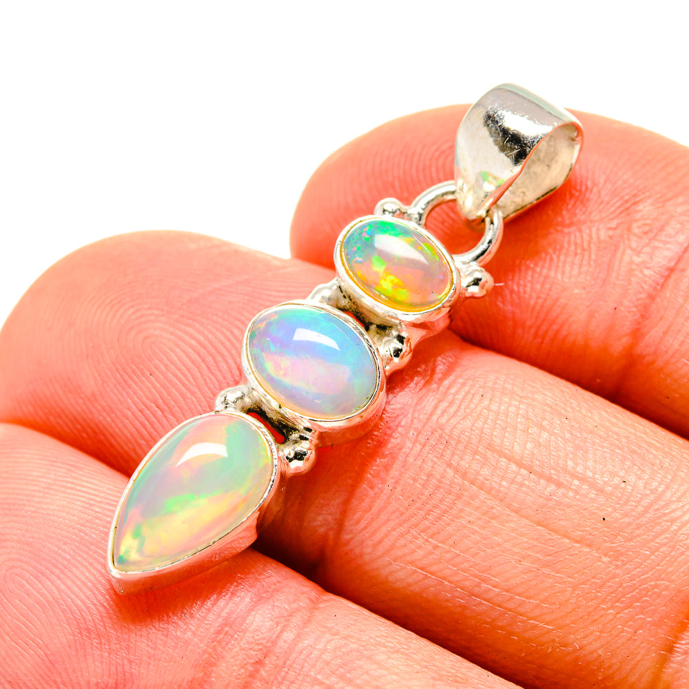 Ethiopian Opal Pendants handcrafted by Anasilvercos - PD754496