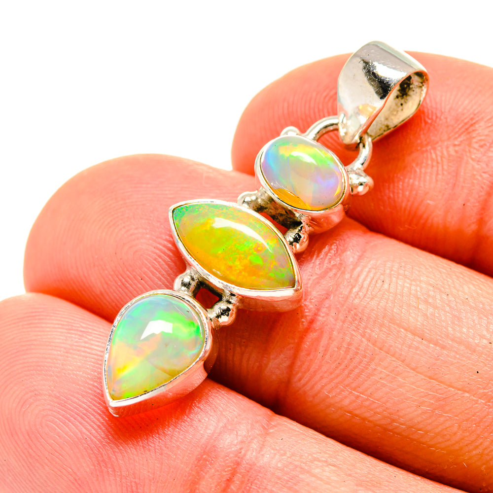 Ethiopian Opal Pendants handcrafted by Anasilvercos - PD754497