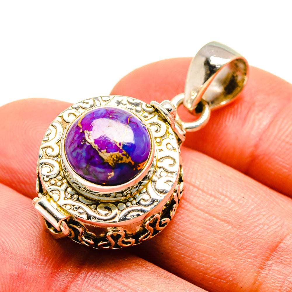 Purple Copper Composite Turquoise Pendants handcrafted by Anasilvercos - PD754515