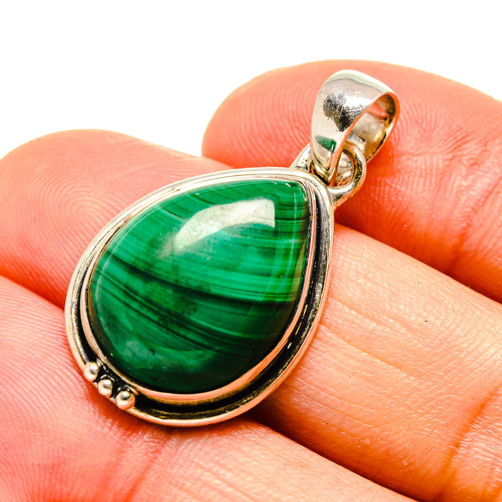 Malachite Pendants handcrafted by Anasilvercos - PD754523