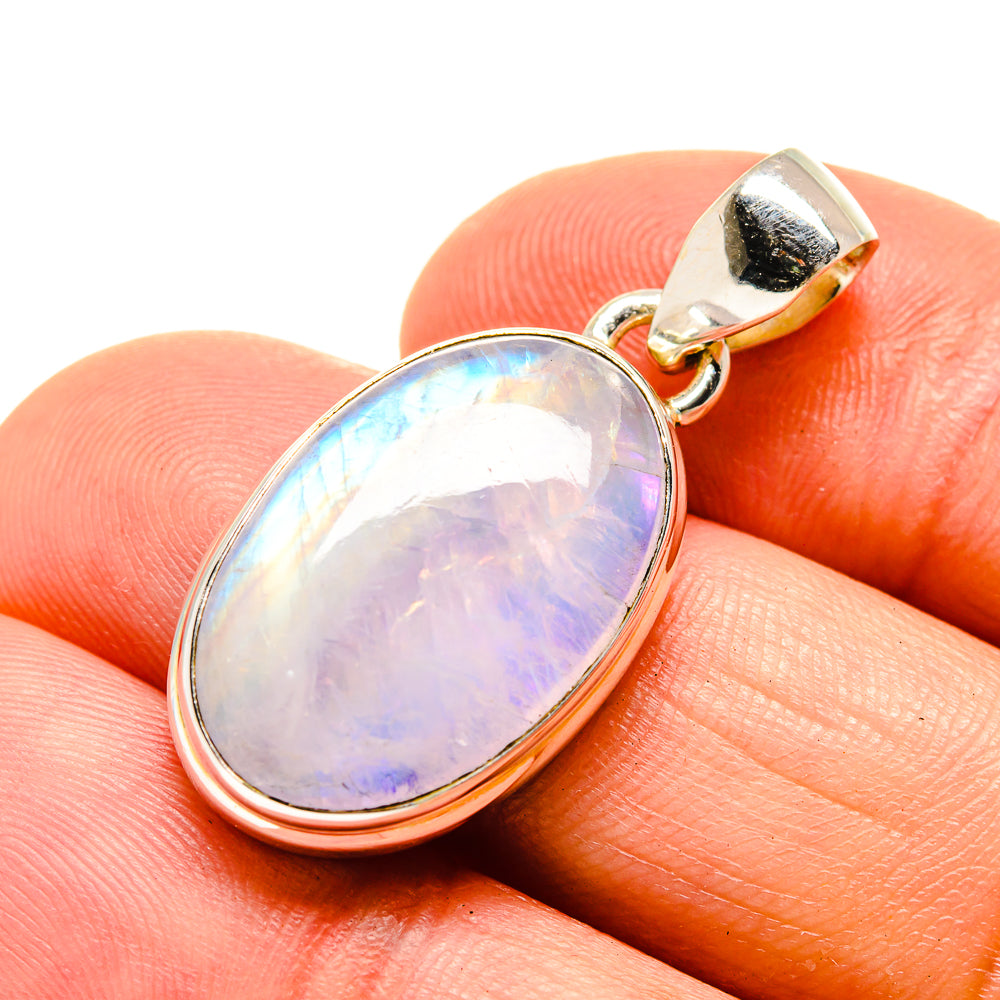Rainbow Moonstone Pendants handcrafted by Anasilvercos - PD754524