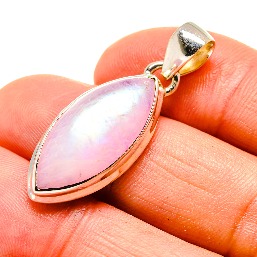 Pink Moonstone Pendants handcrafted by Anasilvercos - PD754525