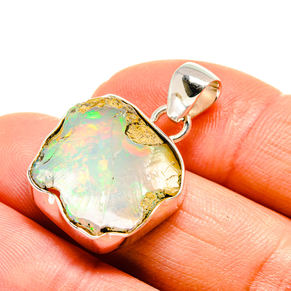 Ethiopian Opal Pendants handcrafted by Anasilvercos - PD754531