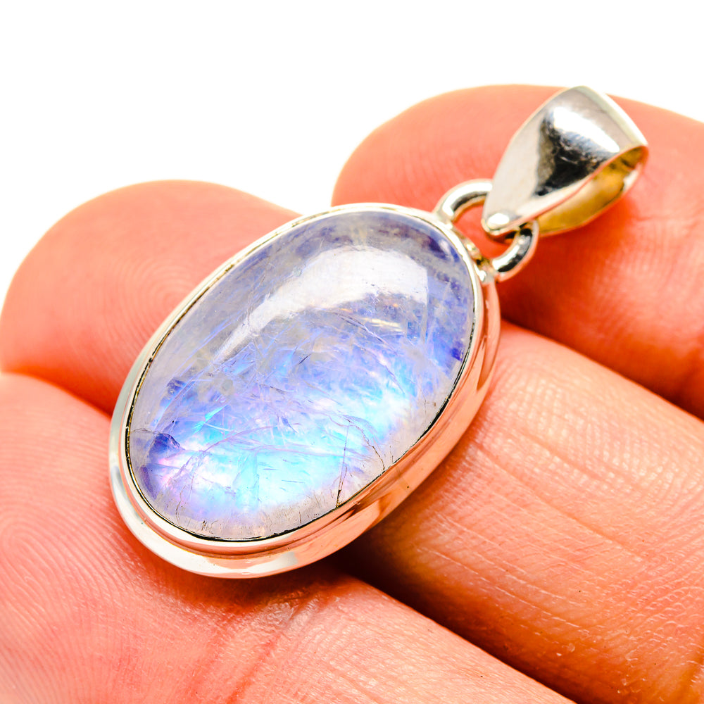 Rainbow Moonstone Pendants handcrafted by Anasilvercos - PD754550