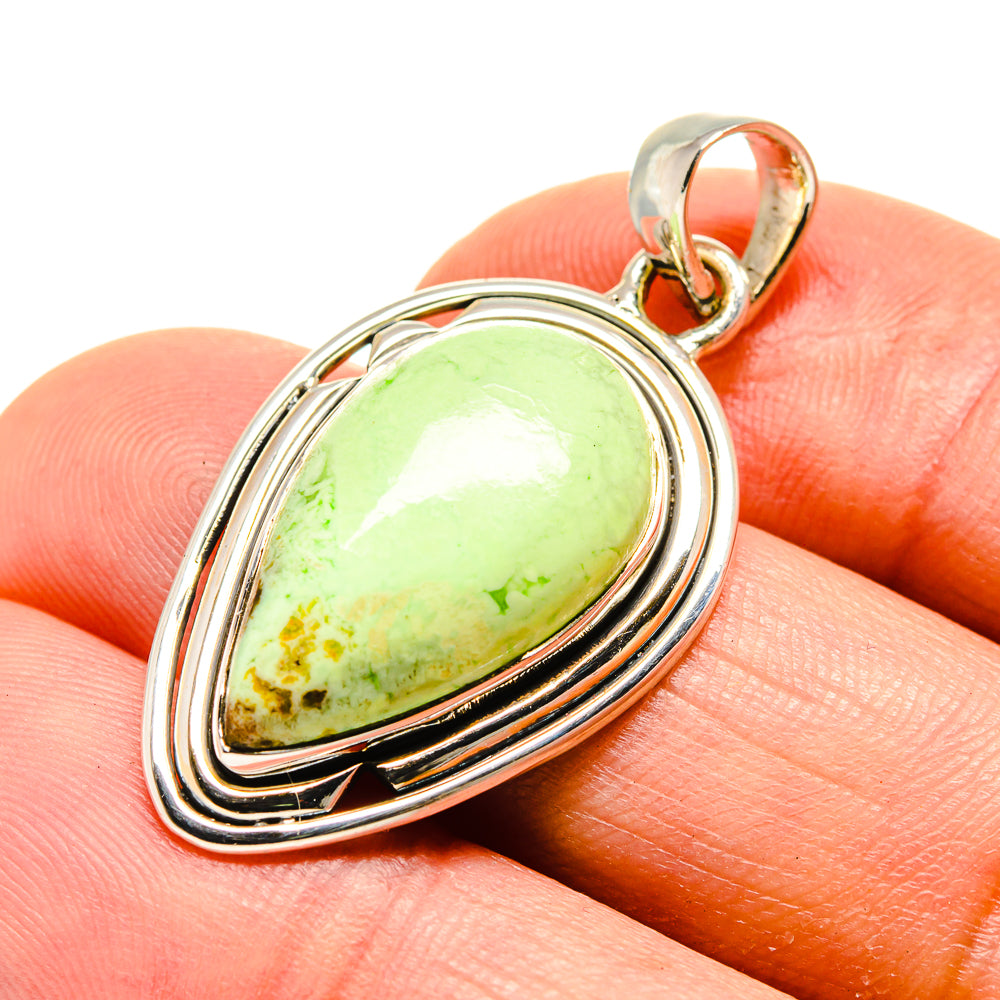 Lemon Chrysoprase Pendants handcrafted by Anasilvercos - PD754553