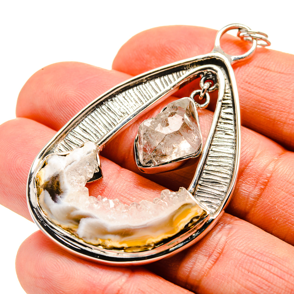Coconut Geode Slice Pendants handcrafted by Anasilvercos - PD754558
