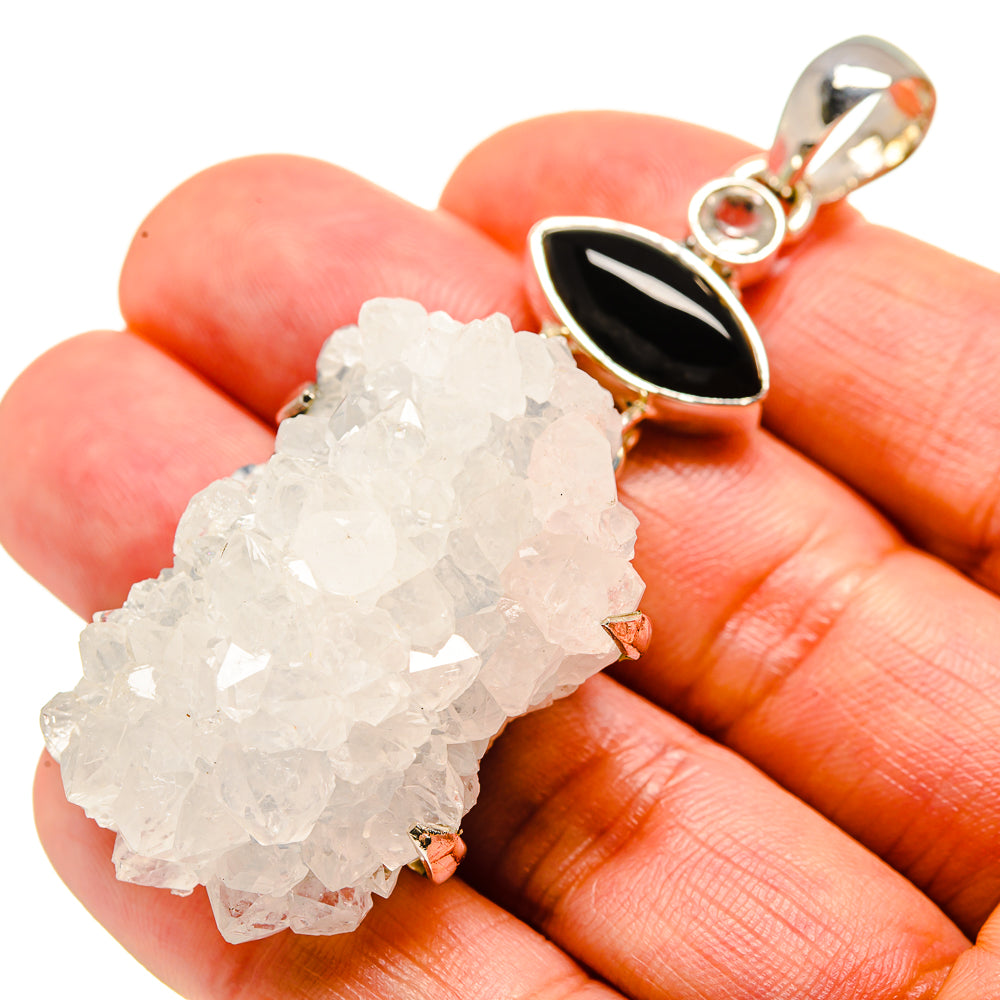 Rainbow Moonstone Crystal Pendants handcrafted by Anasilvercos - PD754575